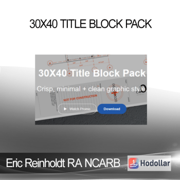 Eric Reinholdt RA NCARB - 30X40 Title Block Pack